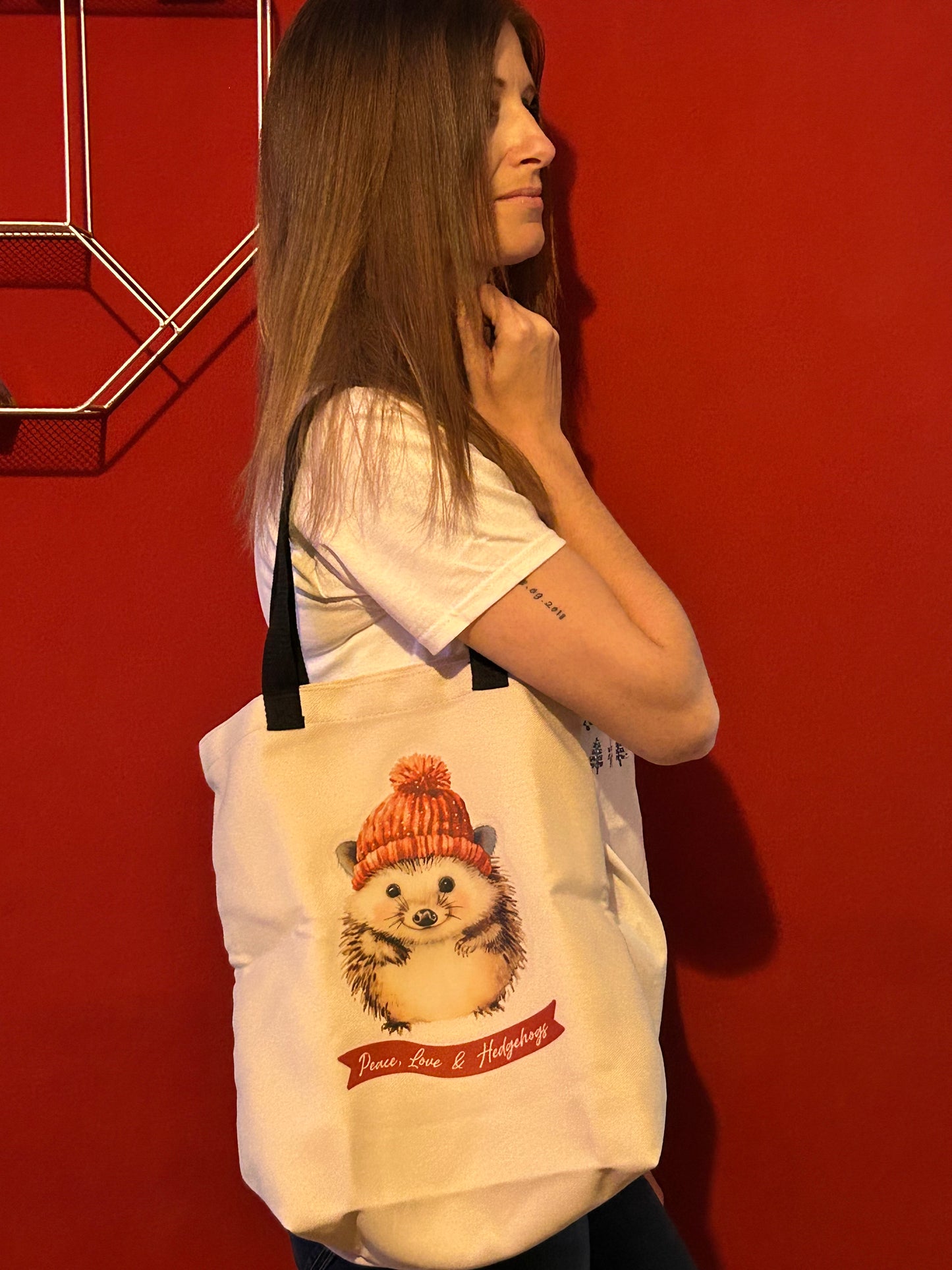 Peace, Love & Hedgehog Tote