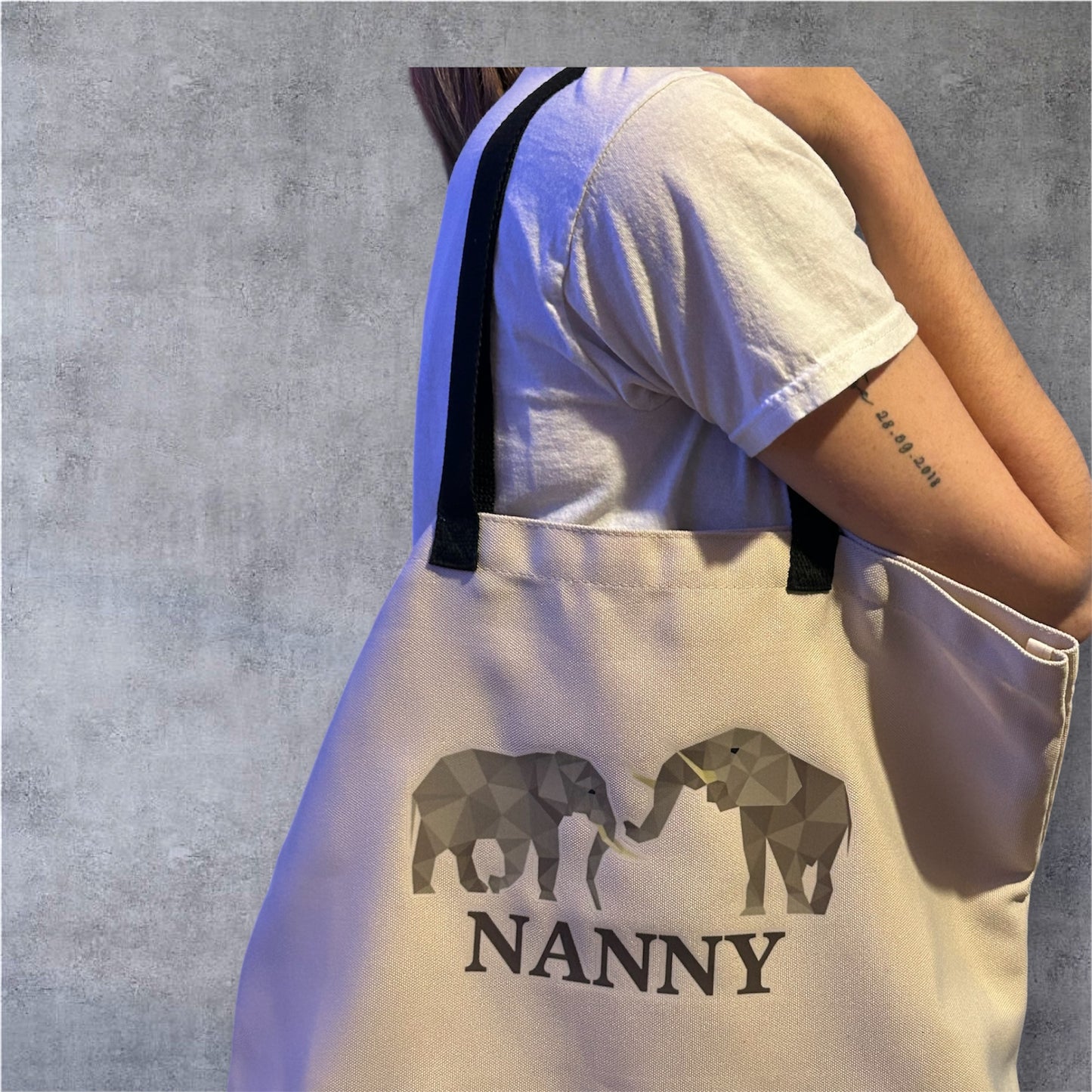 Personalised Elephant Tote