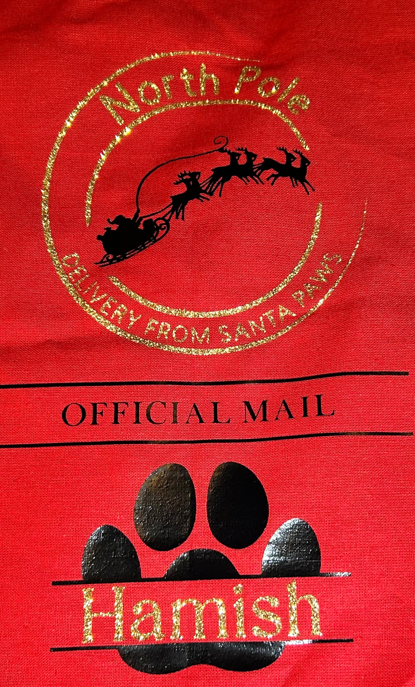 Santa Paws Personalised Sack