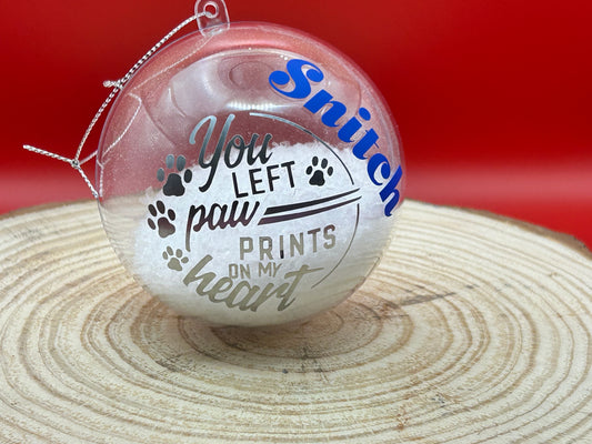 Pet Memorial Bauble 8cm