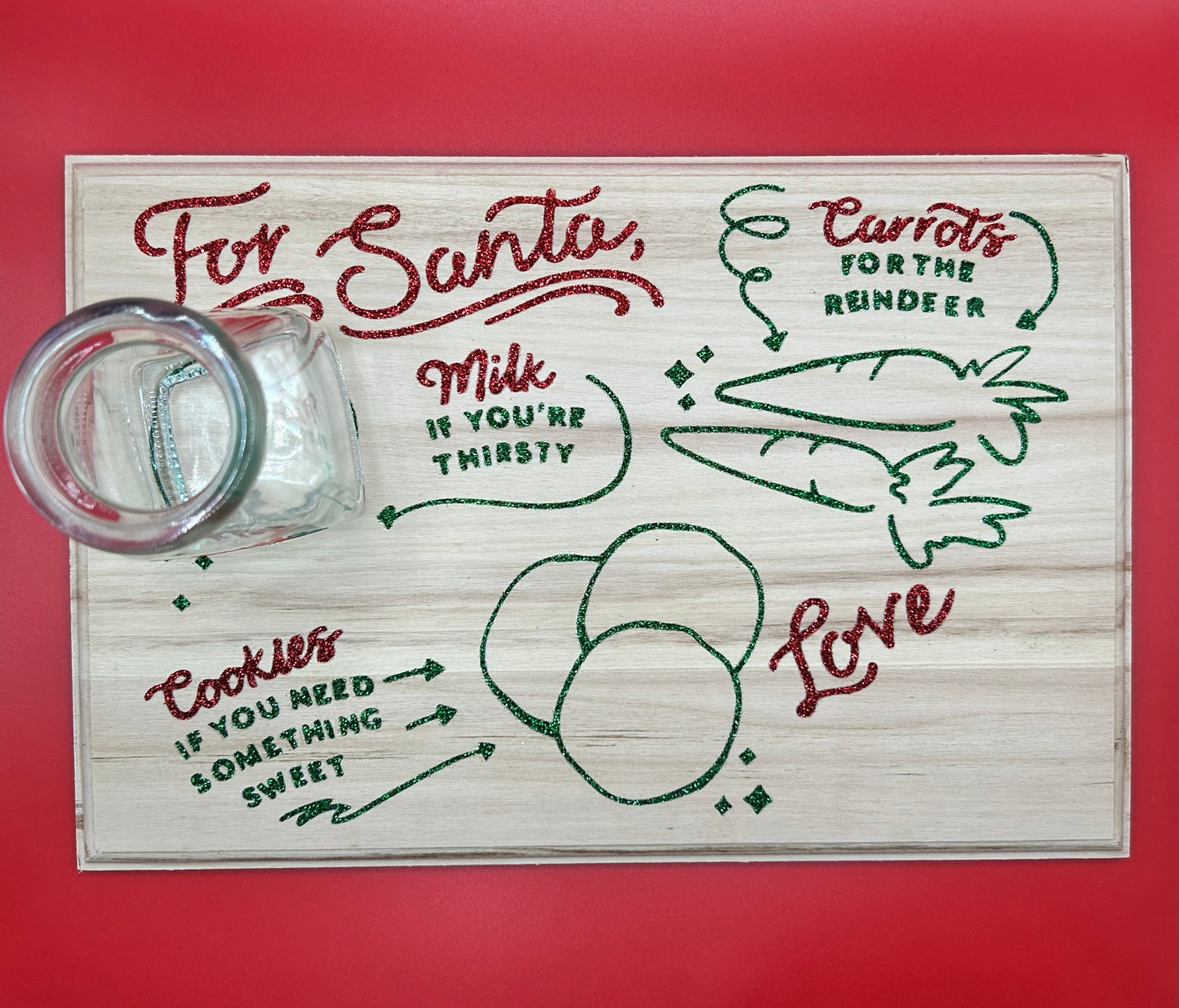 Wooden Santa Snack Board Personalised