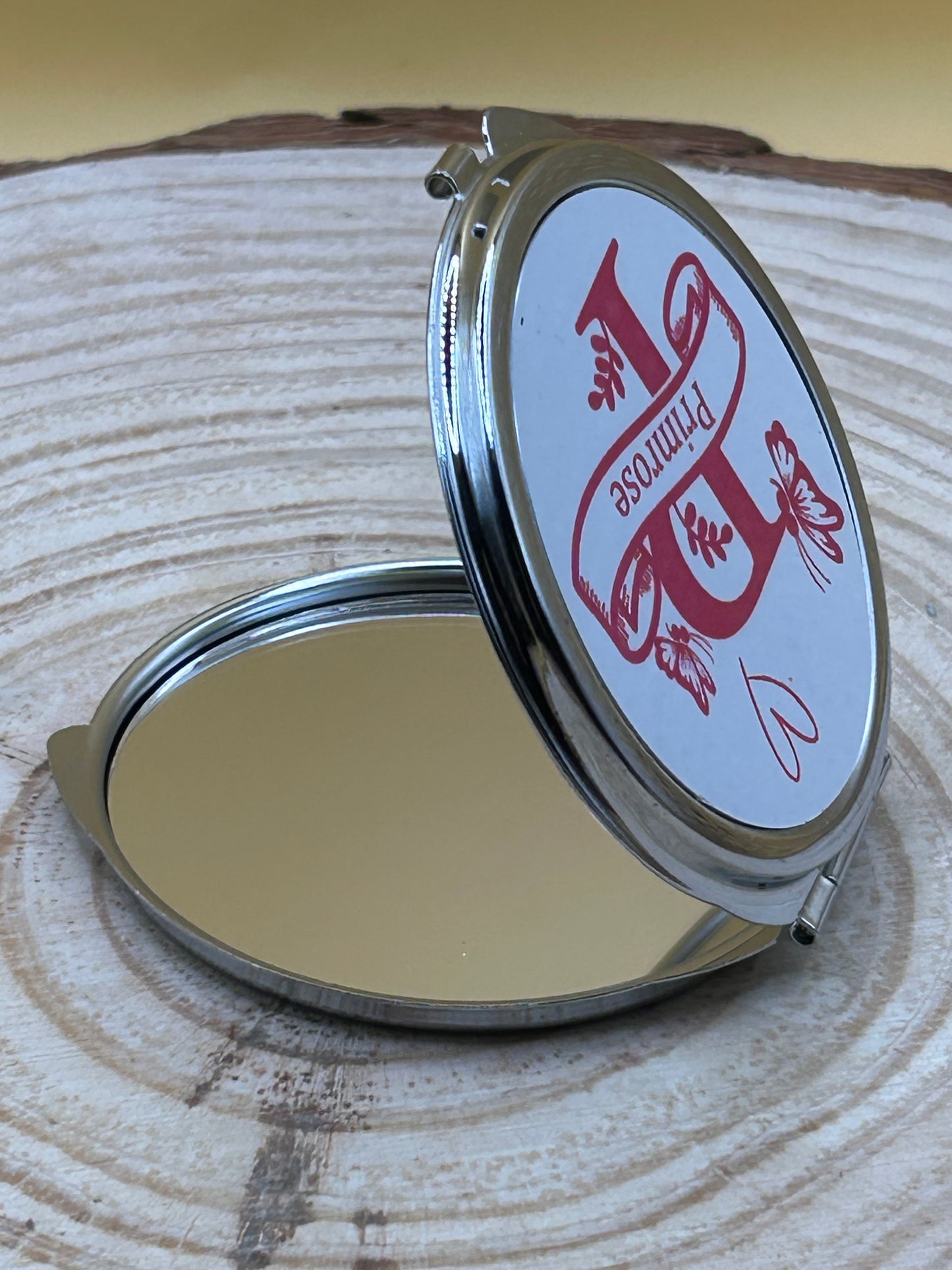 Monogram Initial Compact Mirror