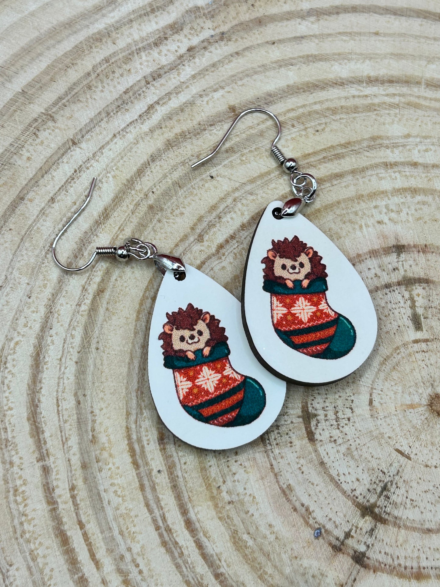 Hedgehog Stocking Earrings