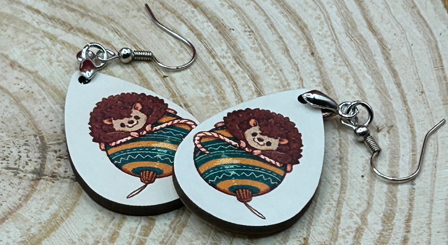 Hedgehog Bauble Earrings
