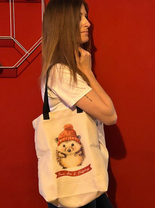 Peace, Love & Hedgehog Tote