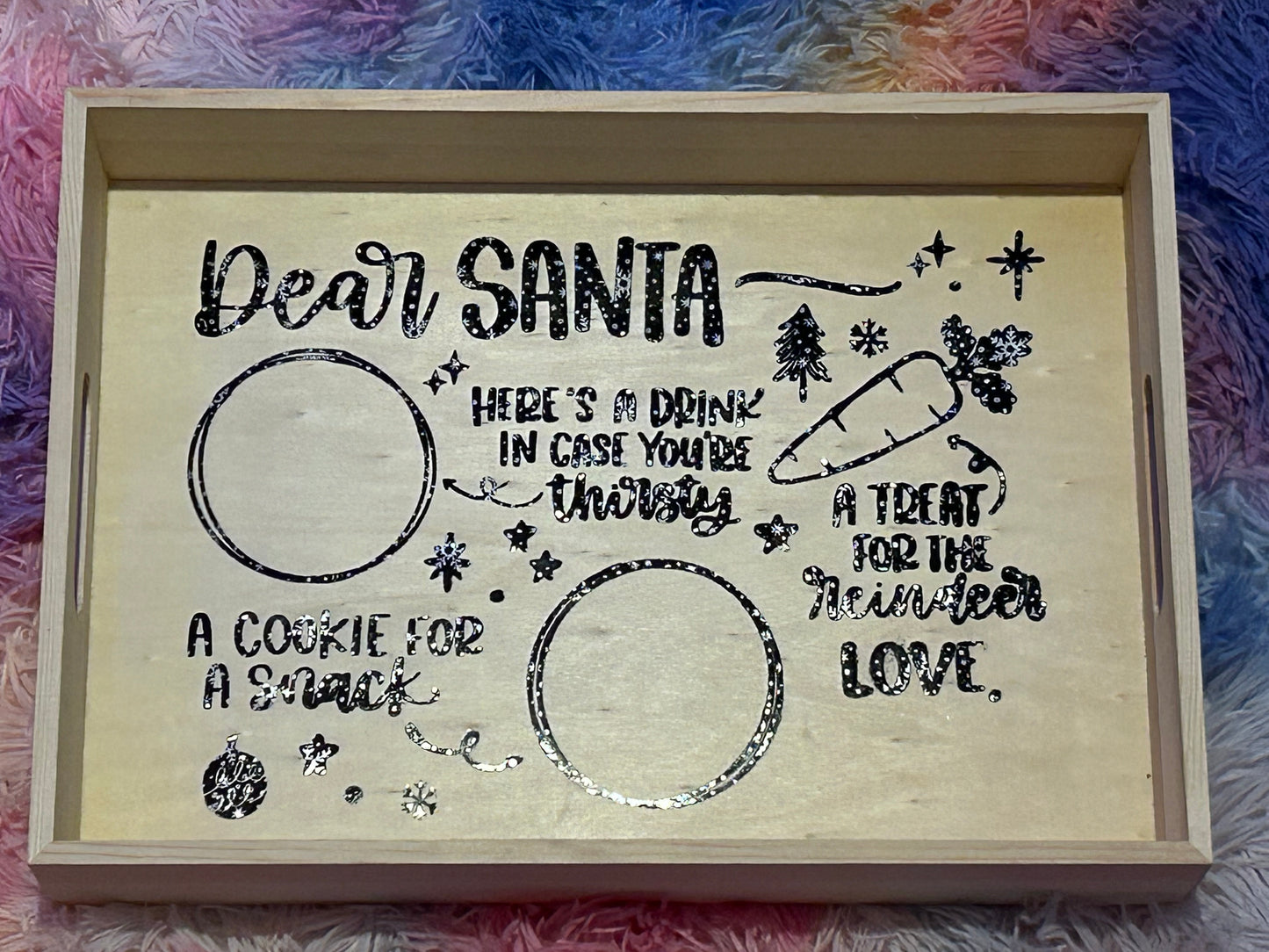 Santa Visits Tray Personalised
