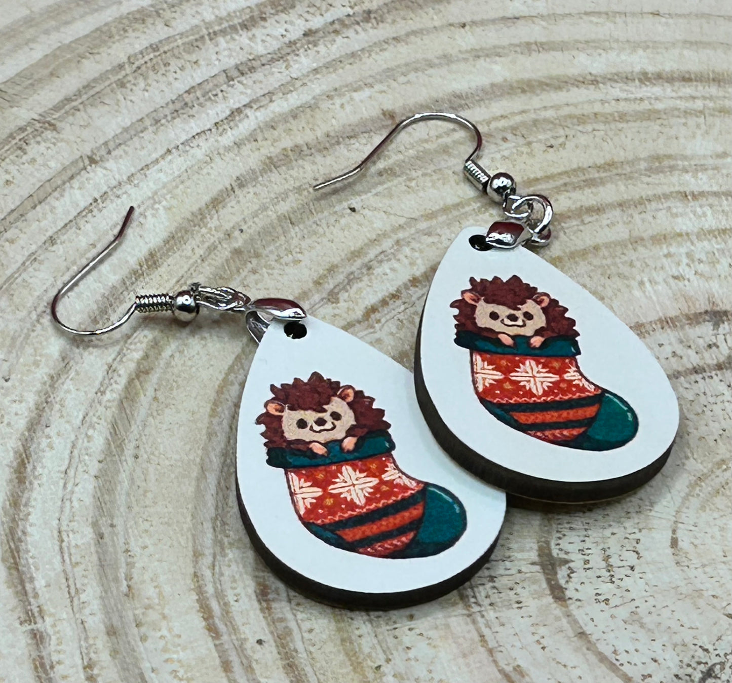 Hedgehog Stocking Earrings