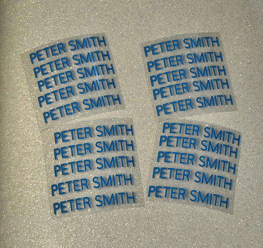 DIY Iron On Name Labels 30pk