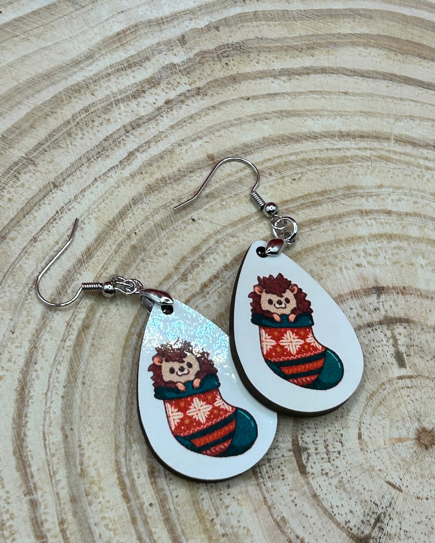 Hedgehog Stocking Earrings