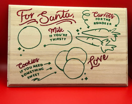 Wooden Santa Snack Board Personalised