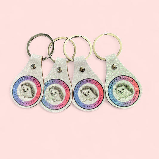 Happy Quills Leatherette Keyring