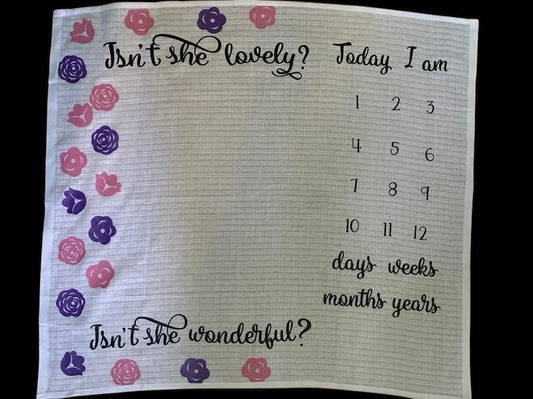 Baby Age Milestone Muslin Blanket