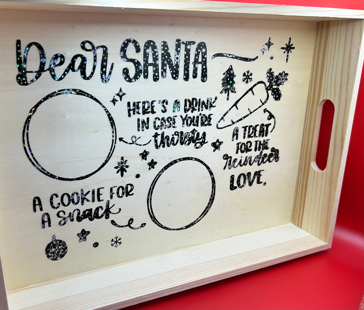 Santa Visits Tray Personalised