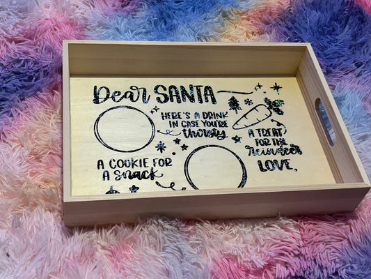 Santa Visits Tray Personalised