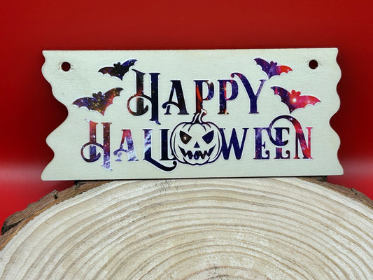 Happy Halloween Wood Sign