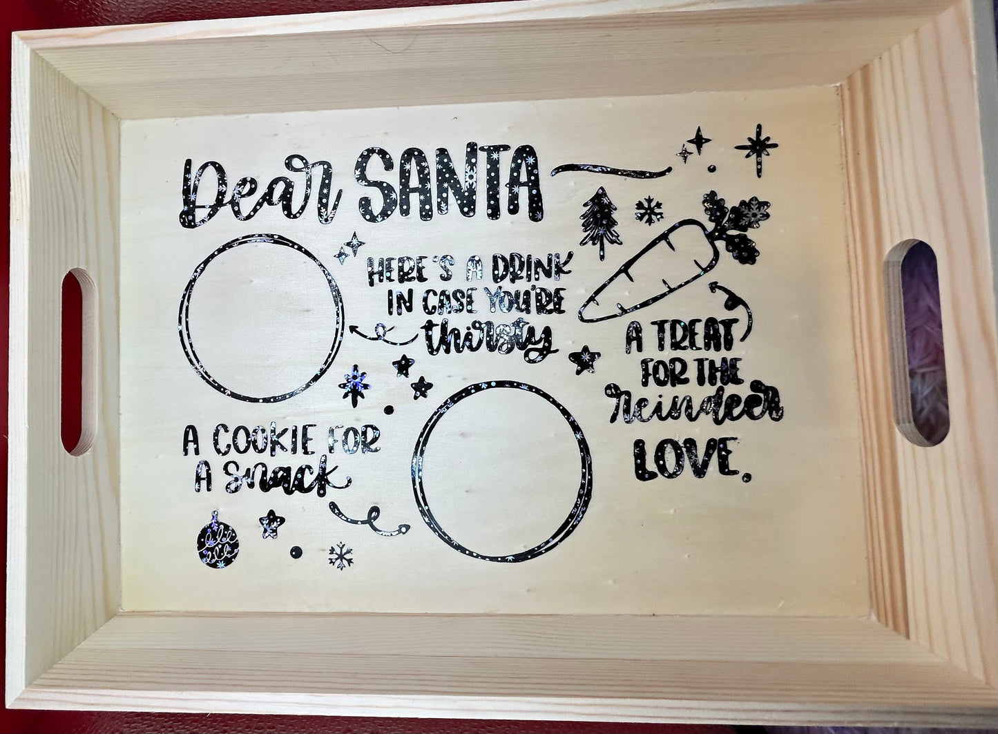 Santa Visits Tray Personalised
