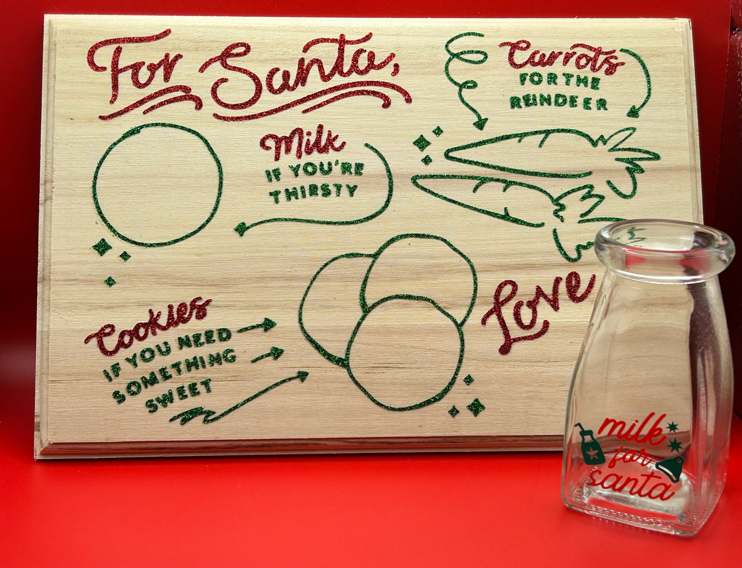 Wooden Santa Snack Board Personalised